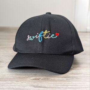 Taylor Swift Black Baseball Cap with Colorful Embroidery